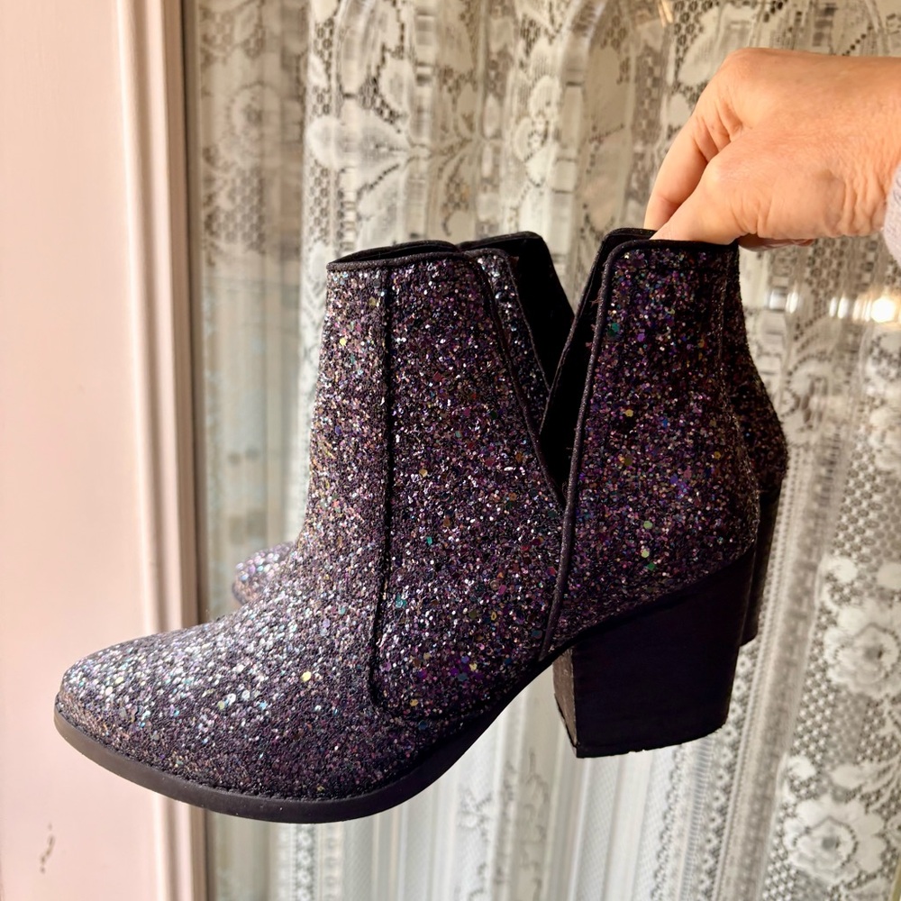 Not Rated Glitter Ankle Boots - Sz 8